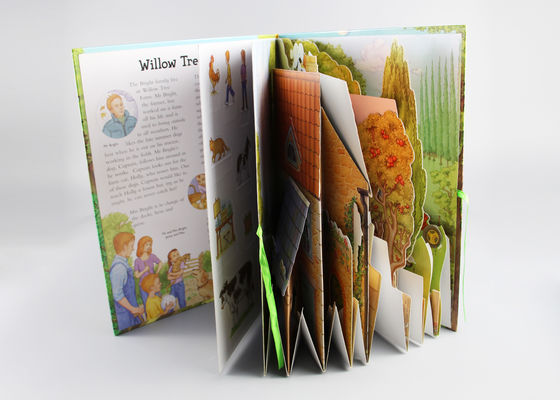 4 لون الطباعة الأطفال المنبثقة كتب / 3D المنبثقة كتاب مع غرزة السرج ملزمة