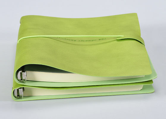 الأشرطة المرنة دفتر الملاحظات موضوع صغير ، دفتر الغلاف الأخضر غرين كرتون
