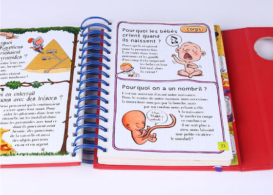 السلك - كتاب ملزمة باللون الأحمر كتب الأطفال غلاف فني مع إغلاق مطاطي