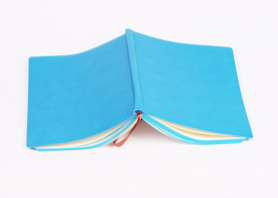 بو الجلود الناعمة الضوء الأزرق دفتر غطاء مع حافة اللون وبطن باند