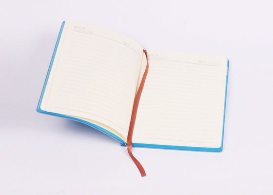 بو الجلود الناعمة الضوء الأزرق دفتر غطاء مع حافة اللون وبطن باند